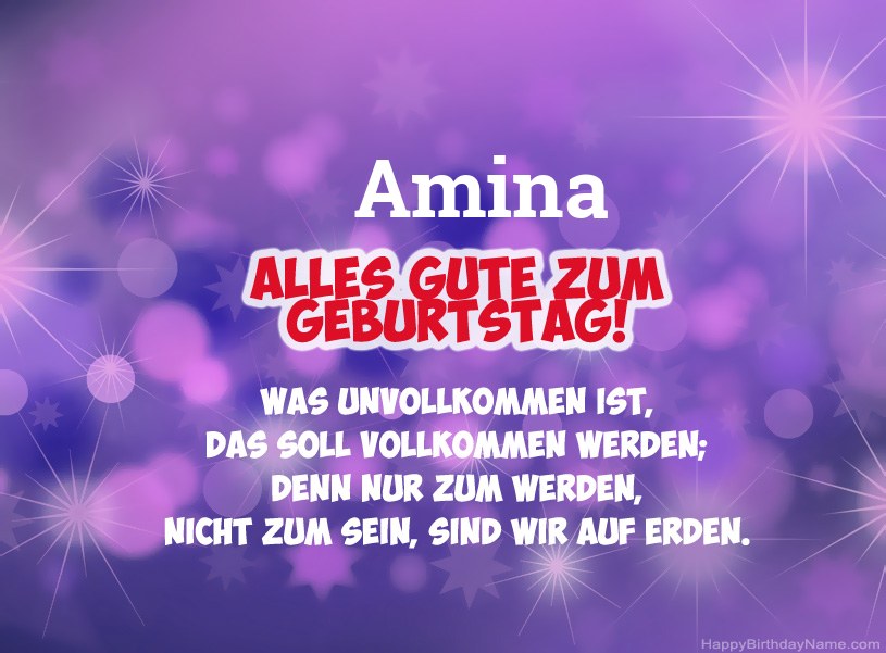 Schöne Bilder zum Geburtstag von Amina