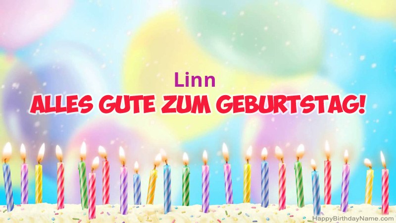 Lustige alles Gute zum Geburtstagkarten für Linn