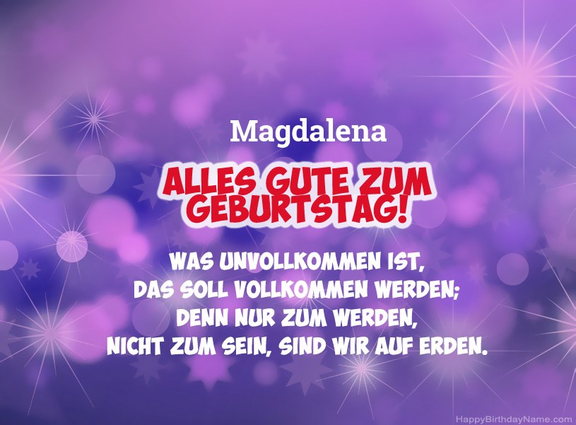 Schöne Bilder zum Geburtstag von Magdalena