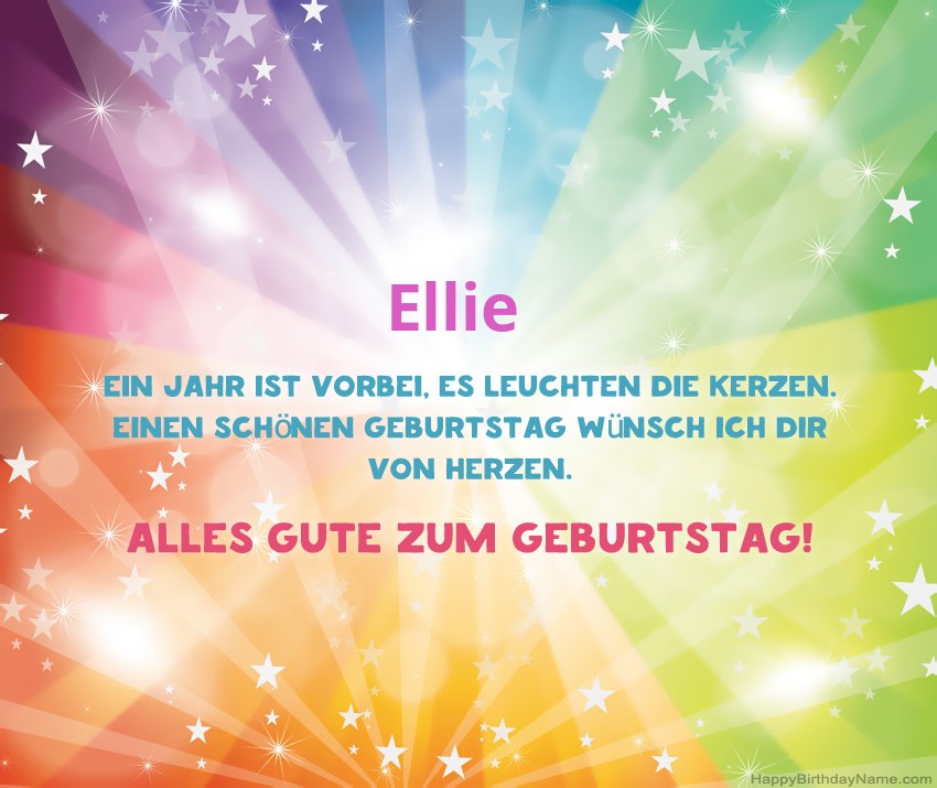 Schöne alles Gute zum Geburtstagkarten für Ellie Schöne alles Gute zum Geburtstagkarten für Ellie