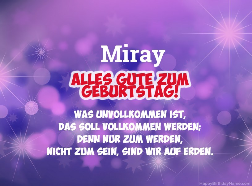 Schöne Bilder zum Geburtstag von Miray