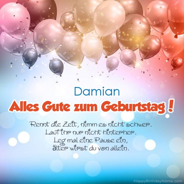 Gedichte zum Geburtstag für Damian