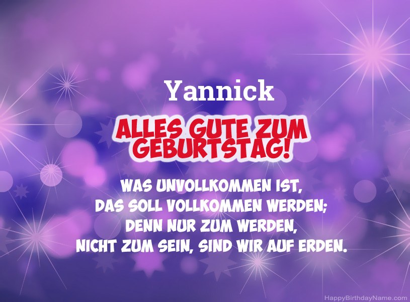 Schöne Bilder zum Geburtstag von Yannick