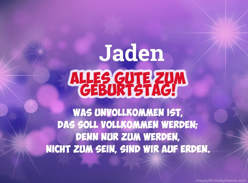 Schöne Bilder zum Geburtstag von Jaden