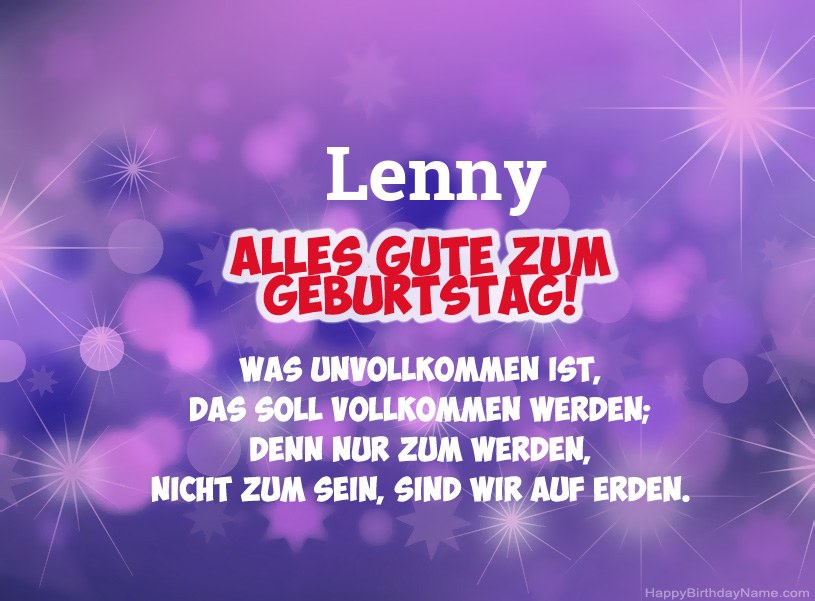 Schöne Bilder zum Geburtstag von Lenny