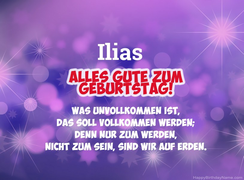Schöne Bilder zum Geburtstag von Ilias