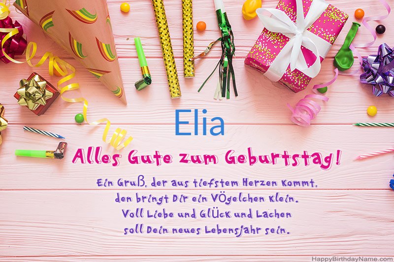 Download der Glückwunschkarte Elia kostenlos Download der Glückwunschkarte Elia kostenlos