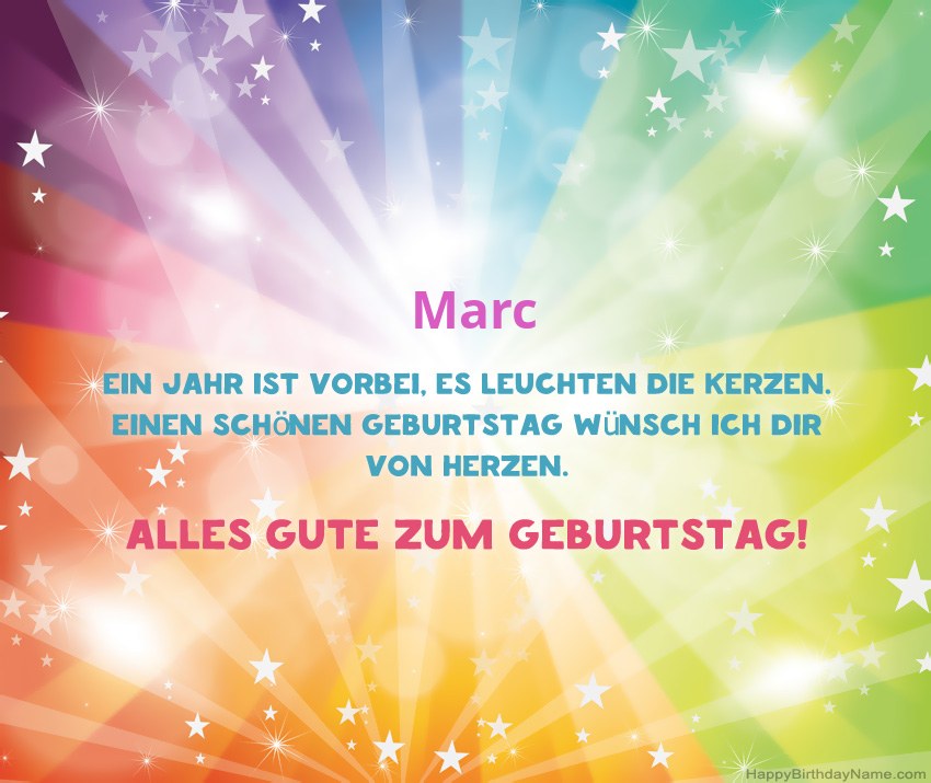 Schöne alles Gute zum Geburtstagkarten für Marc Schöne alles Gute zum Geburtstagkarten für Marc