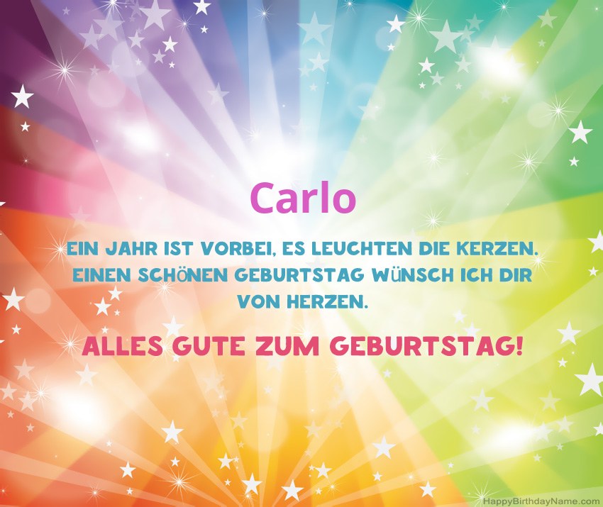 Schöne alles Gute zum Geburtstagkarten für Carlo Schöne alles Gute zum Geburtstagkarten für Carlo