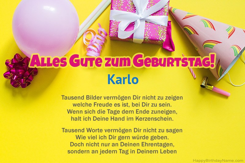 Alles Gute zum Geburtstag Karlo in Prosa Alles Gute zum Geburtstag Karlo in Prosa