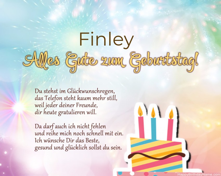 Alles Gute zum Geburtstag Finley in Vers Alles Gute zum Geburtstag Finley in Vers