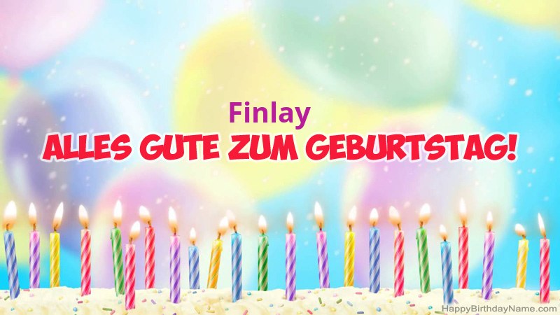 Lustige alles Gute zum Geburtstagkarten für Finlay