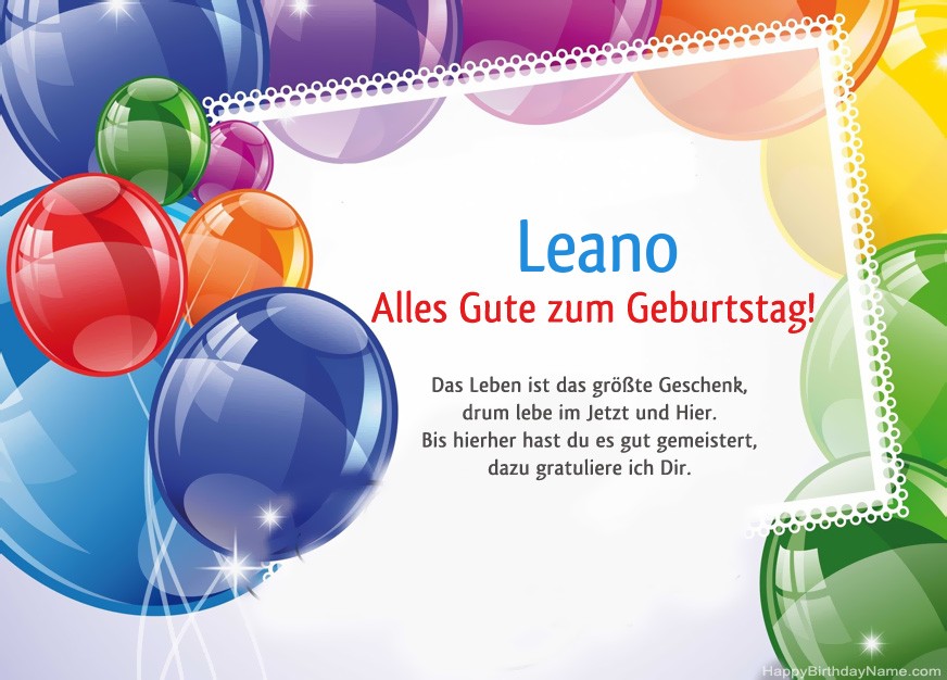 Alles Gute zum Geburtstag Leano! Alles Gute zum Geburtstag Leano!