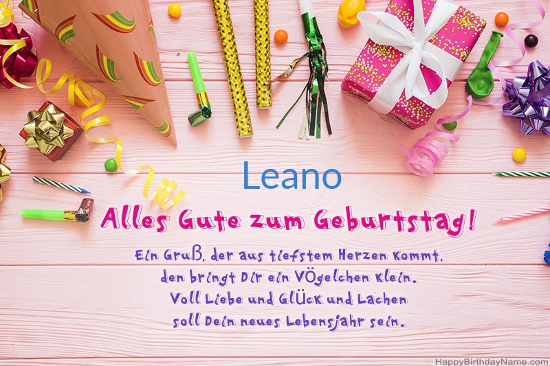 Download der Glückwunschkarte Leano kostenlos Download der Glückwunschkarte Leano kostenlos