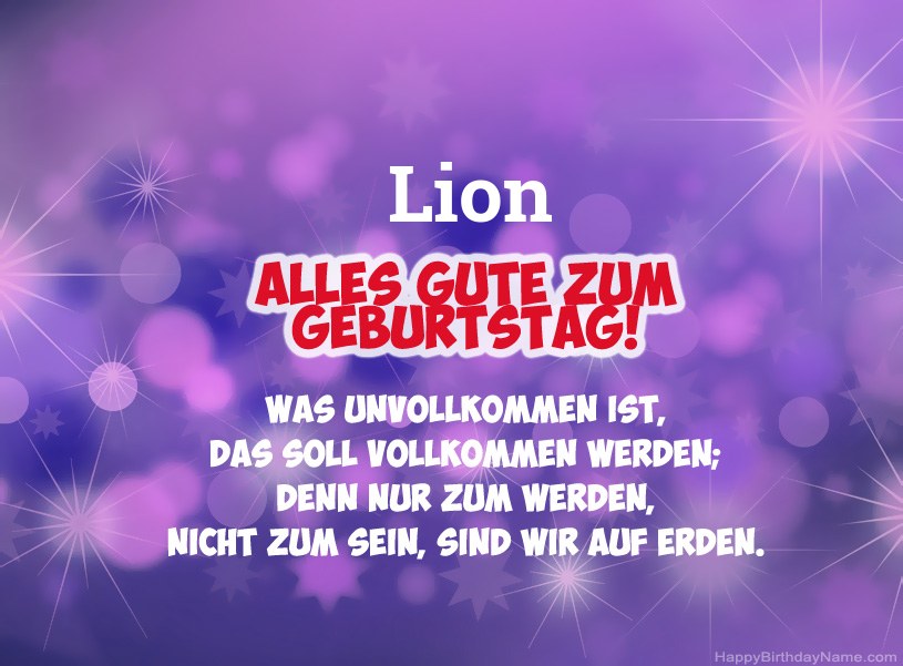 Schöne Bilder zum Geburtstag von Lion Schöne Bilder zum Geburtstag von Lion