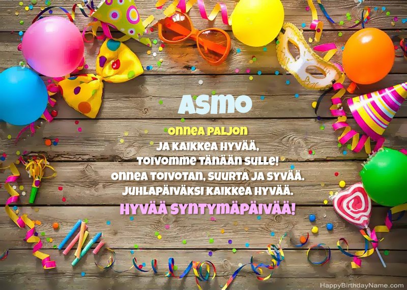 Cool Happy Birthday kortti Asmo