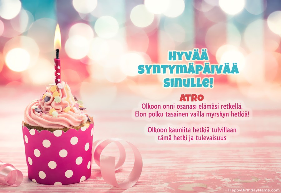 Hyvää Syntymäpäivää Atro kuva