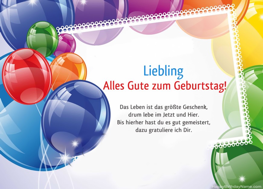 Liebling Herzlichen Glückwunsch zum Geburtstag! Liebling Herzlichen Glückwunsch zum Geburtstag!