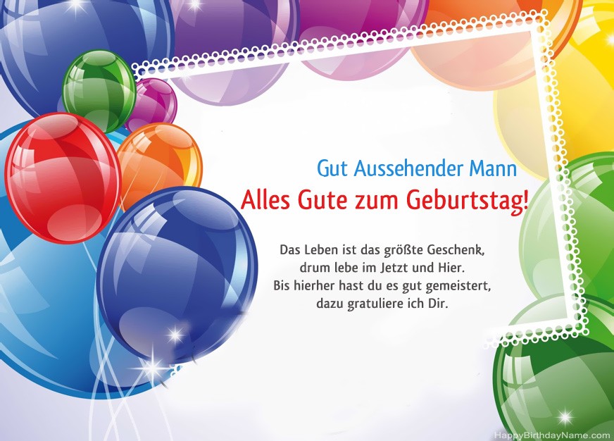 Gut Aussehender Mann Herzlichen Glückwunsch zum Geburtstag!