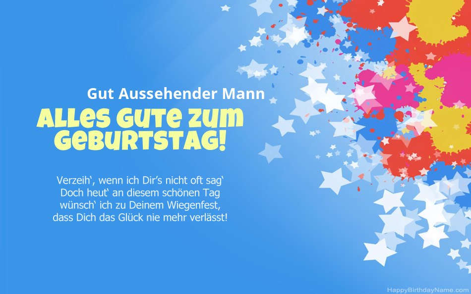 Herzlichen Glückwunsch zum Geburtstag Gut Aussehender Mann