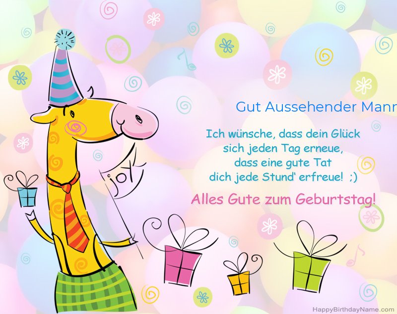 Herzlichen Glückwunsch zum Geburtstag Gut Aussehender Mann