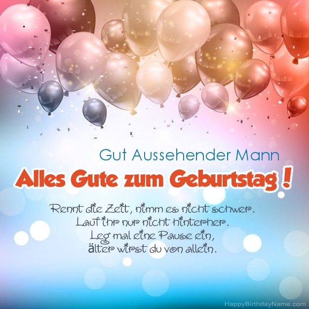 Gut Aussehender Mann Gedichte zum Geburtstag