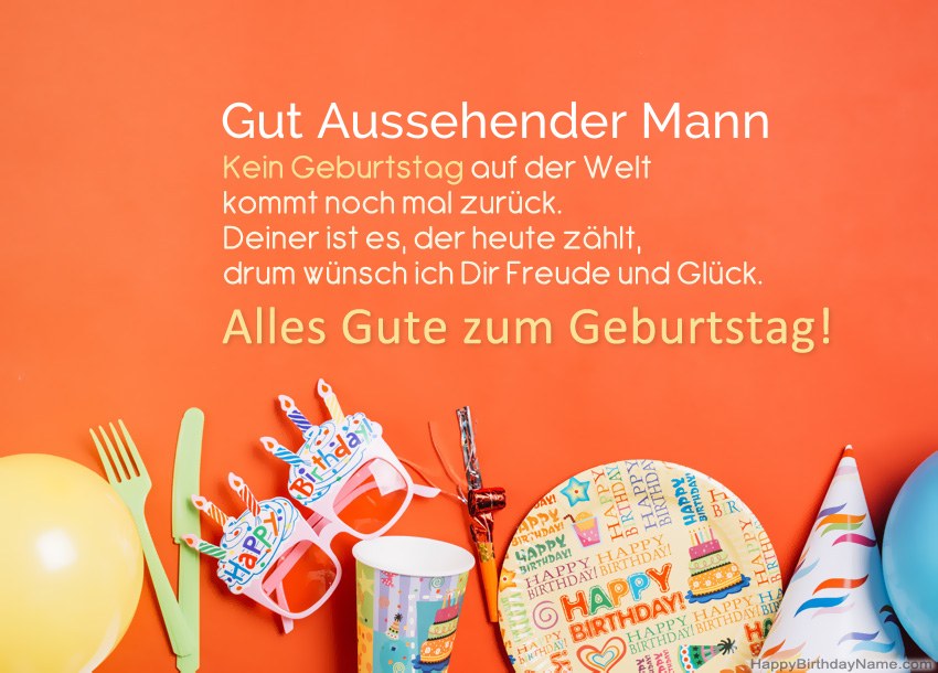 Gut Aussehender Mann Alles Gute zum Geburtstagskarten