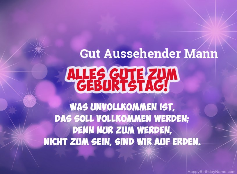 Schöne Bilder für Happy Birthday Gut Aussehender Mann