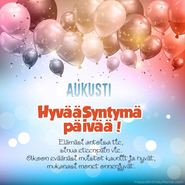 Hauskoja kuvia Hyvää Syntymäpäivää Aukusti