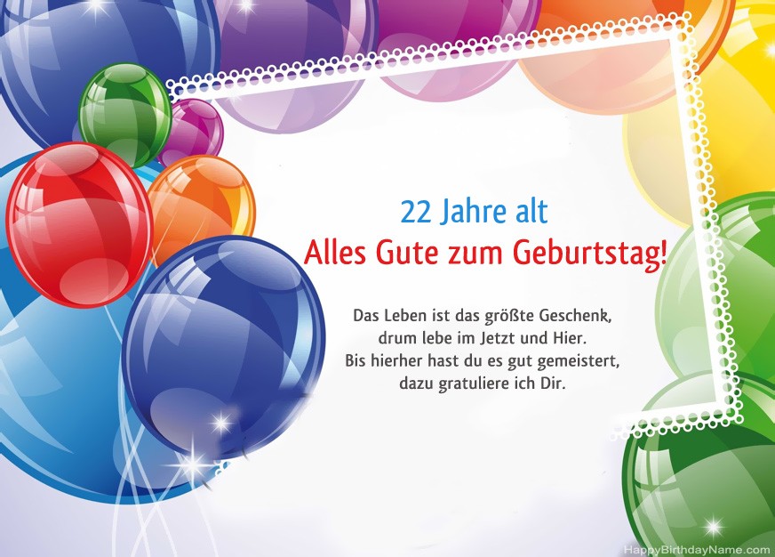 22 Jahre alter Typ Herzlichen Glückwunsch zum Geburtstag! 22 Jahre alter Typ Herzlichen Glückwunsch zum Geburtstag!