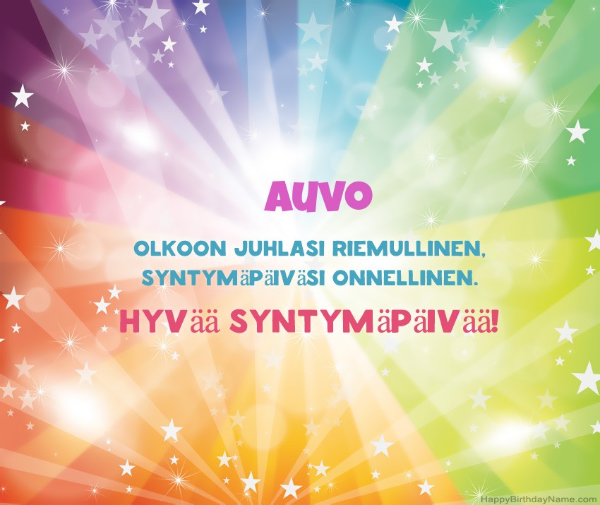 Lataa onnellinen Syntymäpäivä Auvo