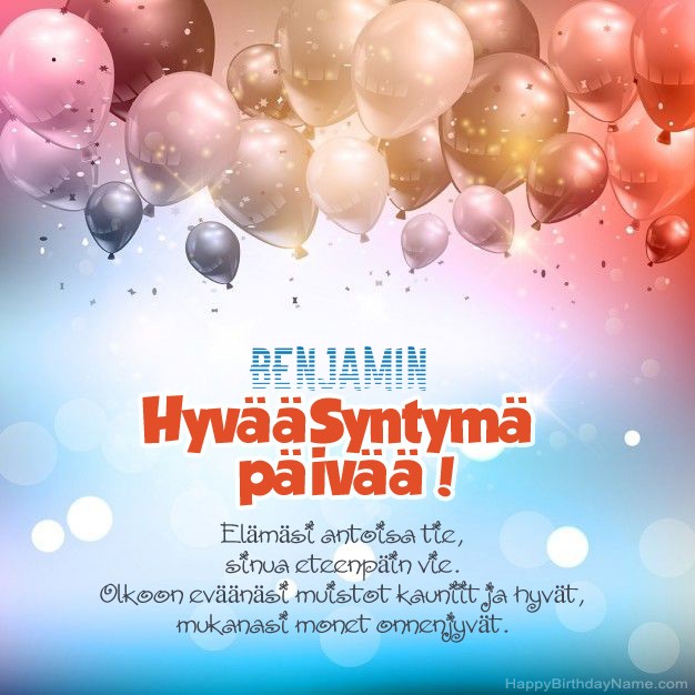 Hauskoja kuvia Hyvää Syntymäpäivää Benjamin