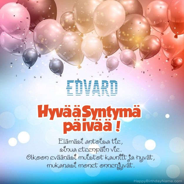 Hauskoja kuvia Hyvää Syntymäpäivää Edvard