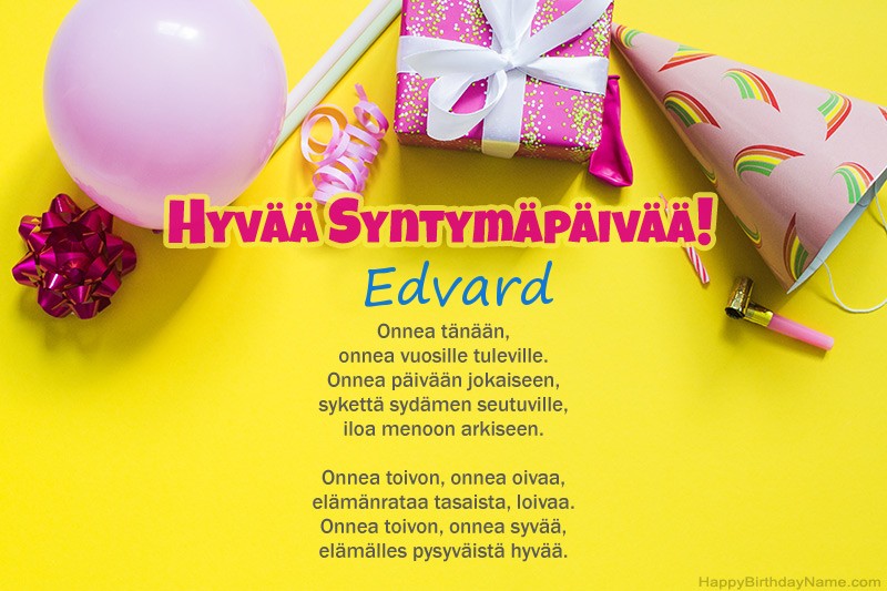 Hyvää Syntymäpäivää Edvard kuvissa Hyvää Syntymäpäivää Edvard kuvissa