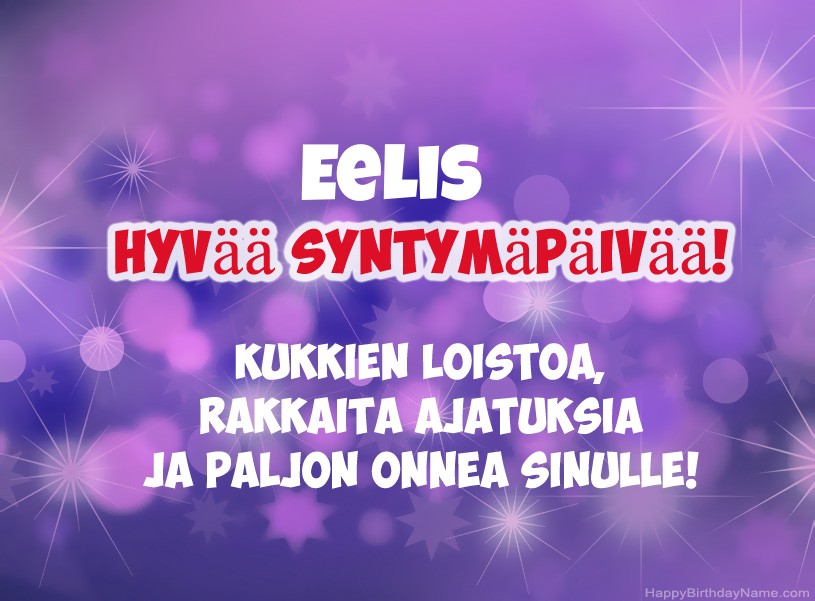 Onnittelut Eelis onnea!