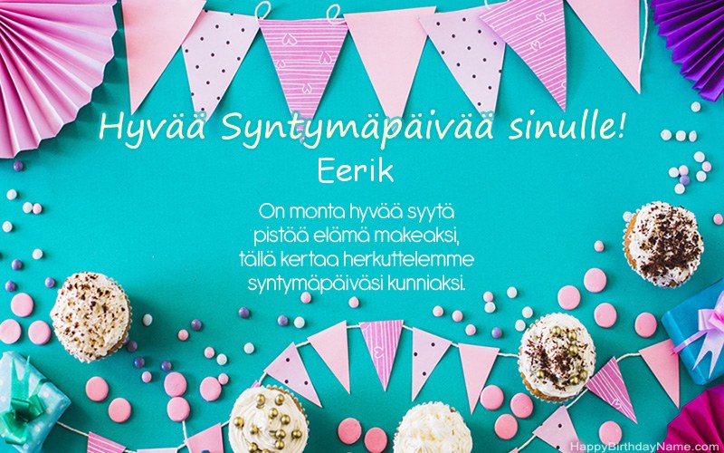 Hyvää Syntymäpäivää Eerik proosassa