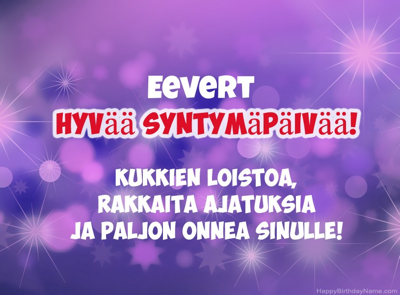 Onnittelut Eevert onnea!
