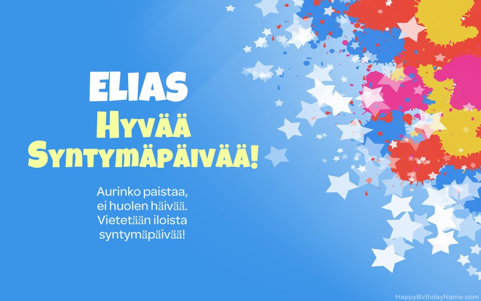 Kauniita kuvia Elias-onnea
