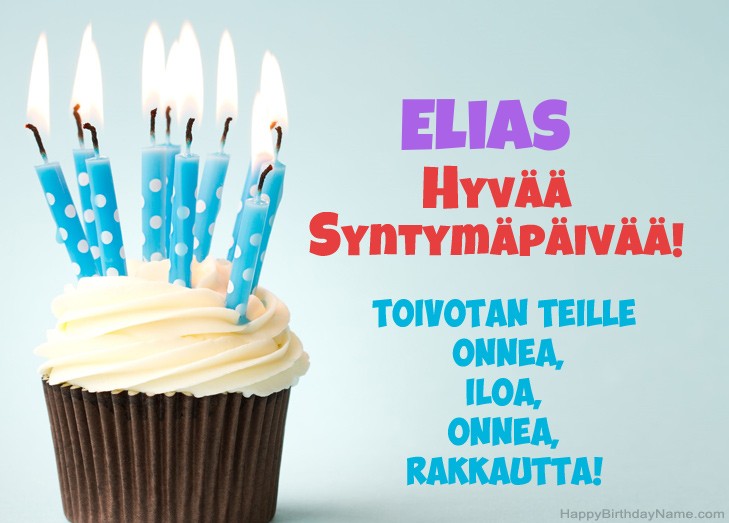 Lataa Happy Birthday Card Elias ilmaiseksi