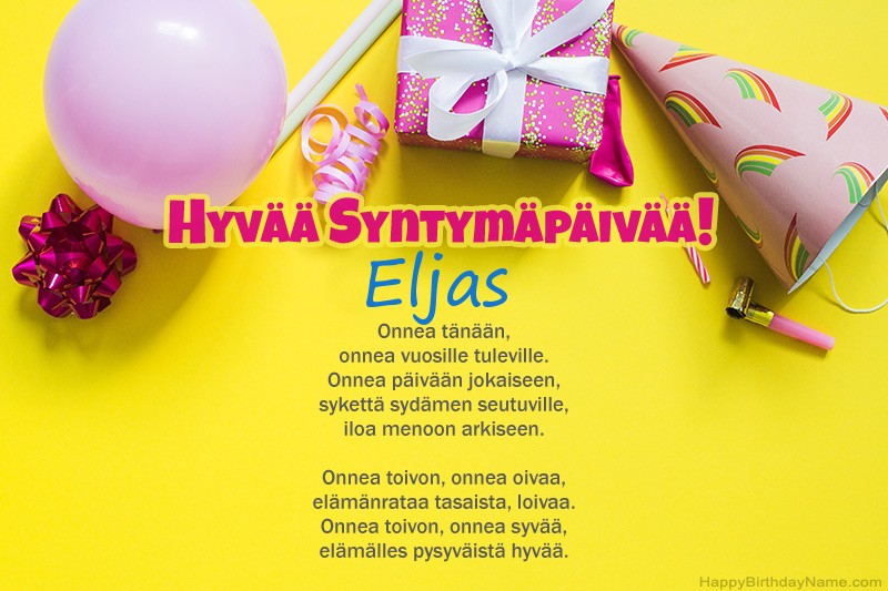 Hyvää Syntymäpäivää Eljas kuvissa Hyvää Syntymäpäivää Eljas kuvissa