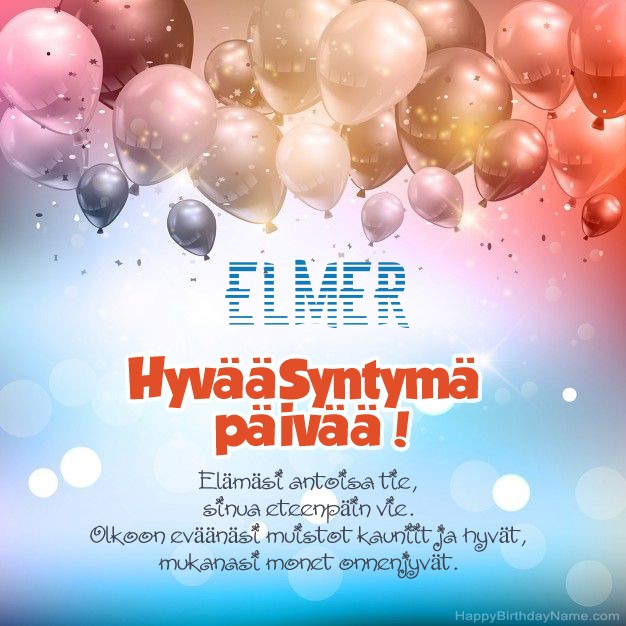 Hauskoja kuvia Hyvää Syntymäpäivää Elmer