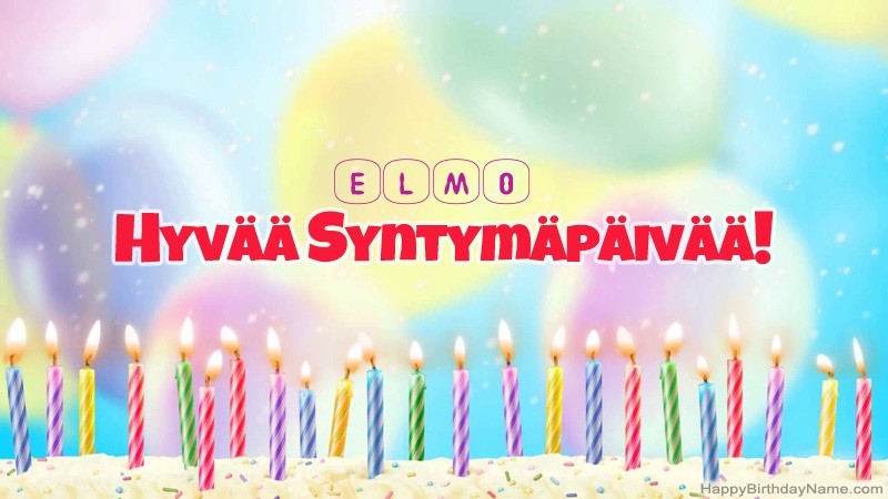 Lasten Syntymäpäivän tervehdykset Elmoille