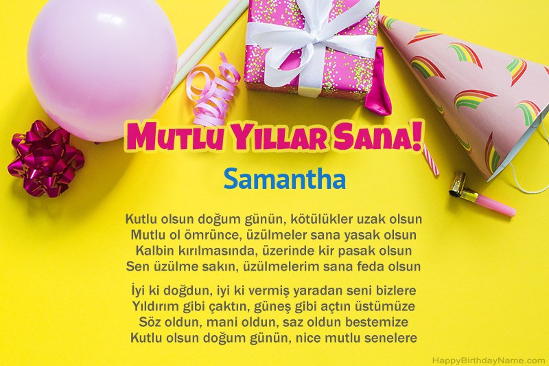 İyi ki doğdun Samantha nesir