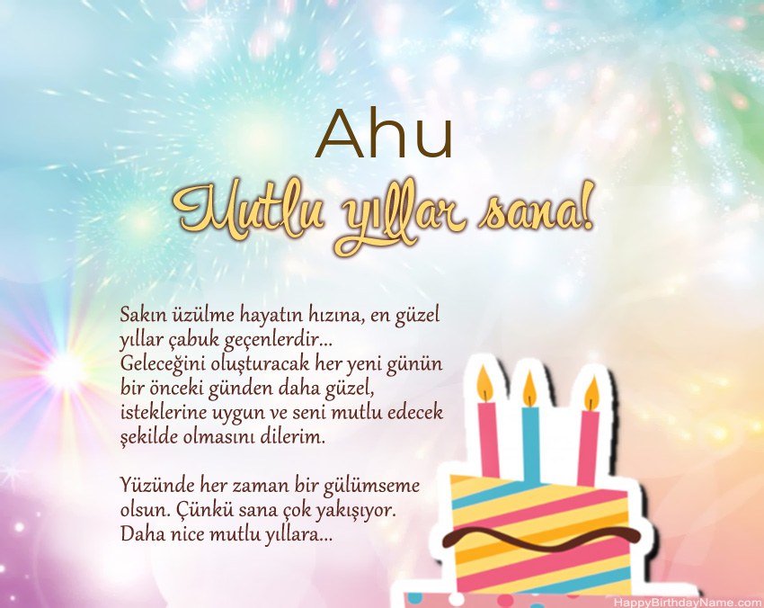 İyi ki doğdun Ahu ayette İyi ki doğdun Ahu ayette