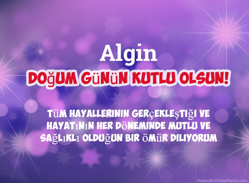 Algin Doğum Günün Kutlu Olsun için güzel resimler