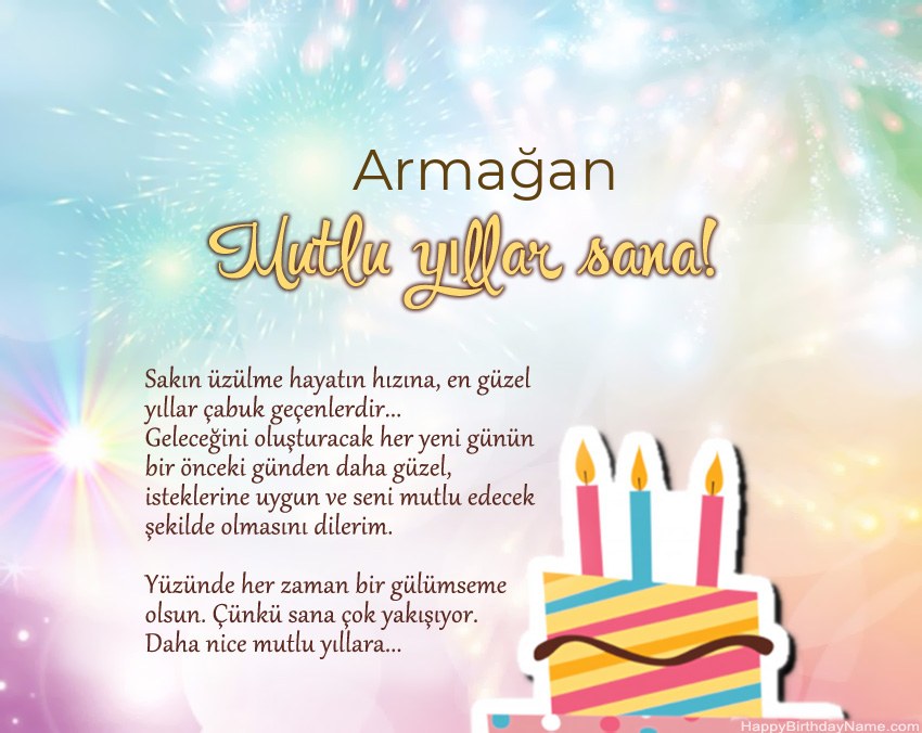 İyi ki doğdun Armağan ayette İyi ki doğdun Armağan ayette