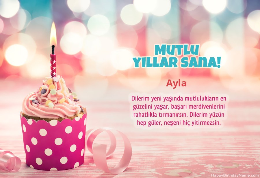 Doğum günün kutlu olsun kartı Ayla bedava indir Doğum günün kutlu olsun kartı Ayla bedava indir