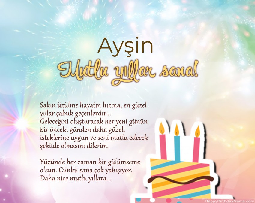 İyi ki doğdun Ayşin ayette
