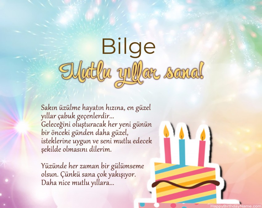 İyi ki doğdun Bilge ayette İyi ki doğdun Bilge ayette