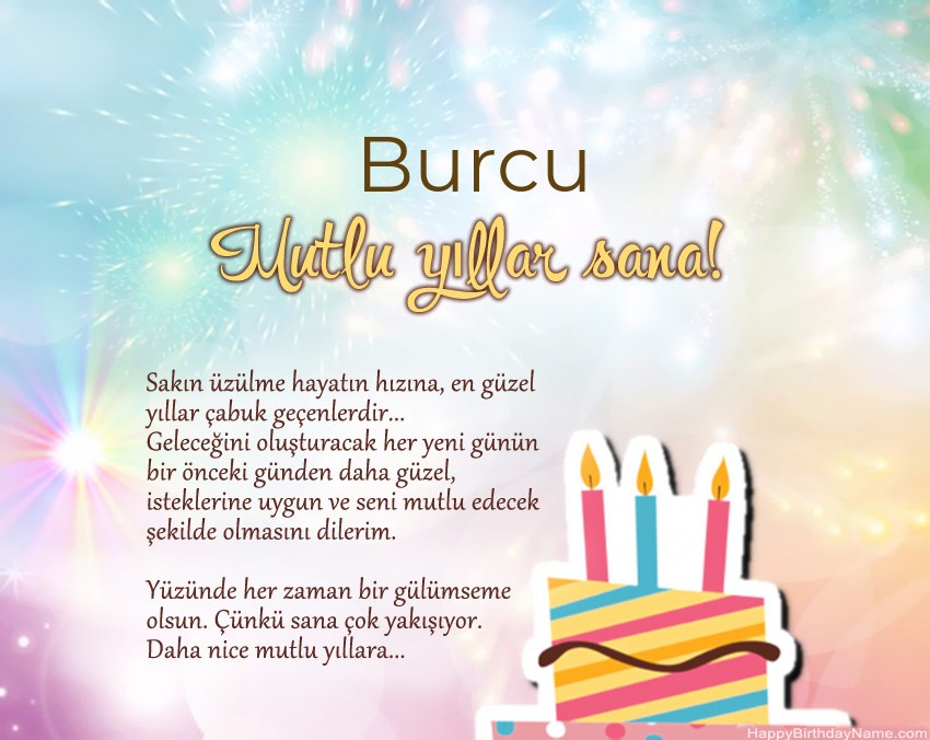 İyi ki doğdun Burcu ayette İyi ki doğdun Burcu ayette